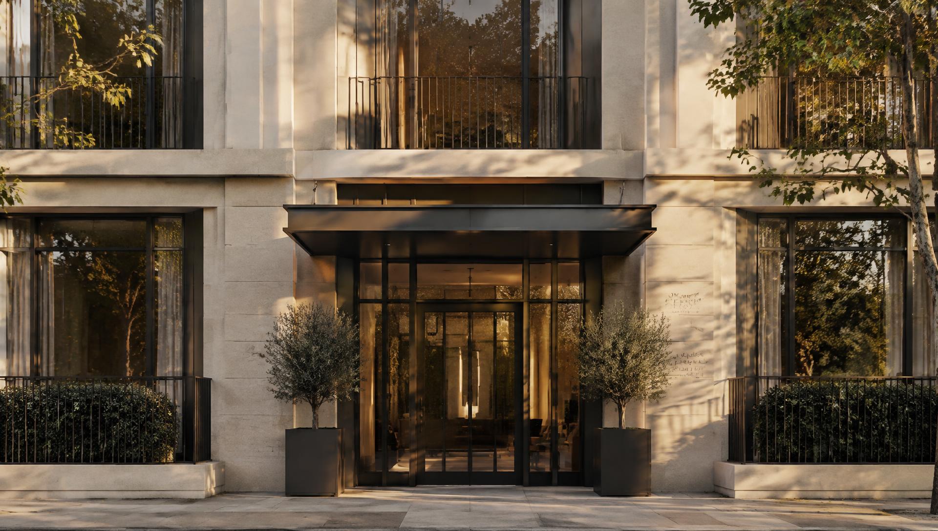 Contemporary London residential building facade